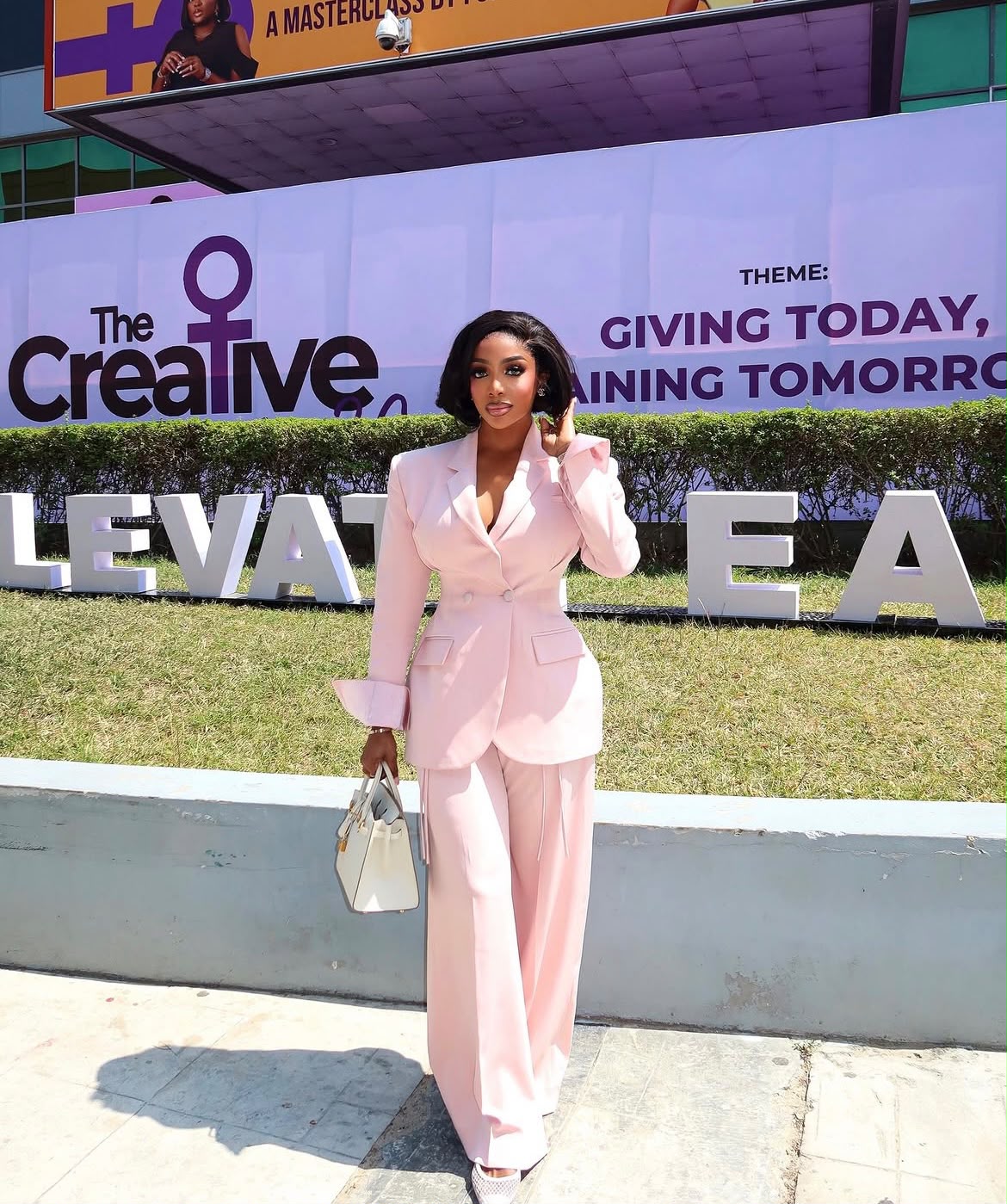 Pink Blazer & Wide-Leg Trouser Suit