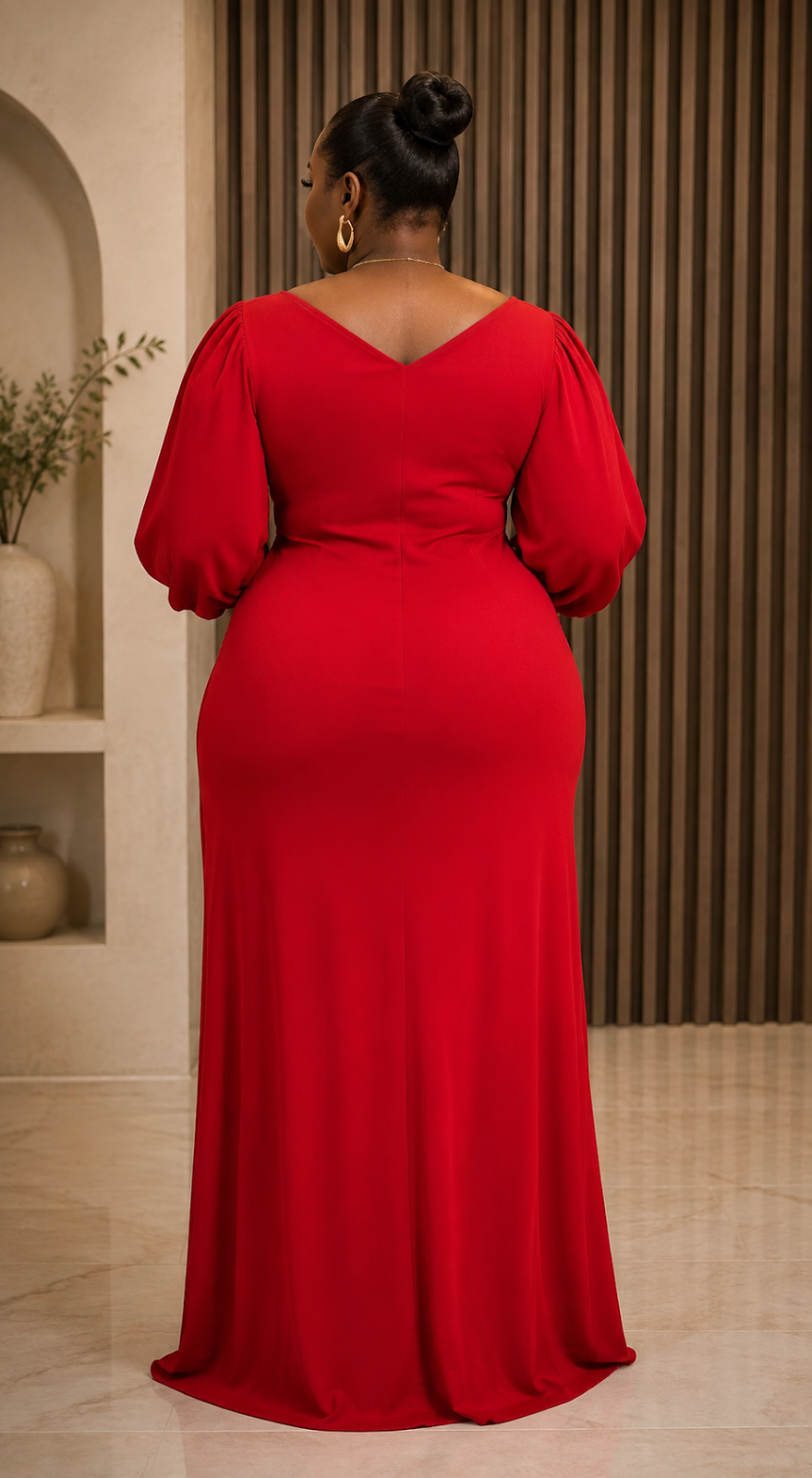 Marisa - Red Gown, back