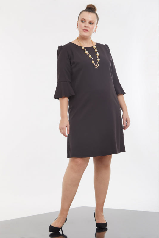 Flare Half-Sleeved Round Neck