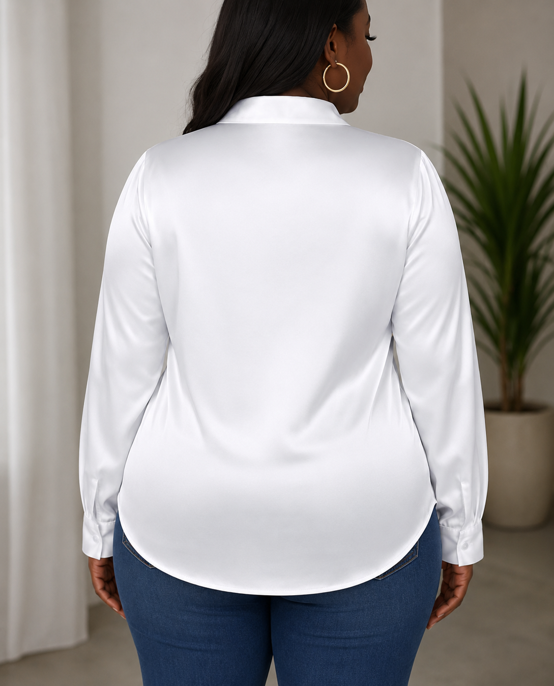 Paige - White Blouse, back