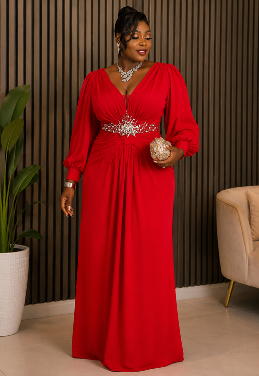 Marisa - Red Gown, front