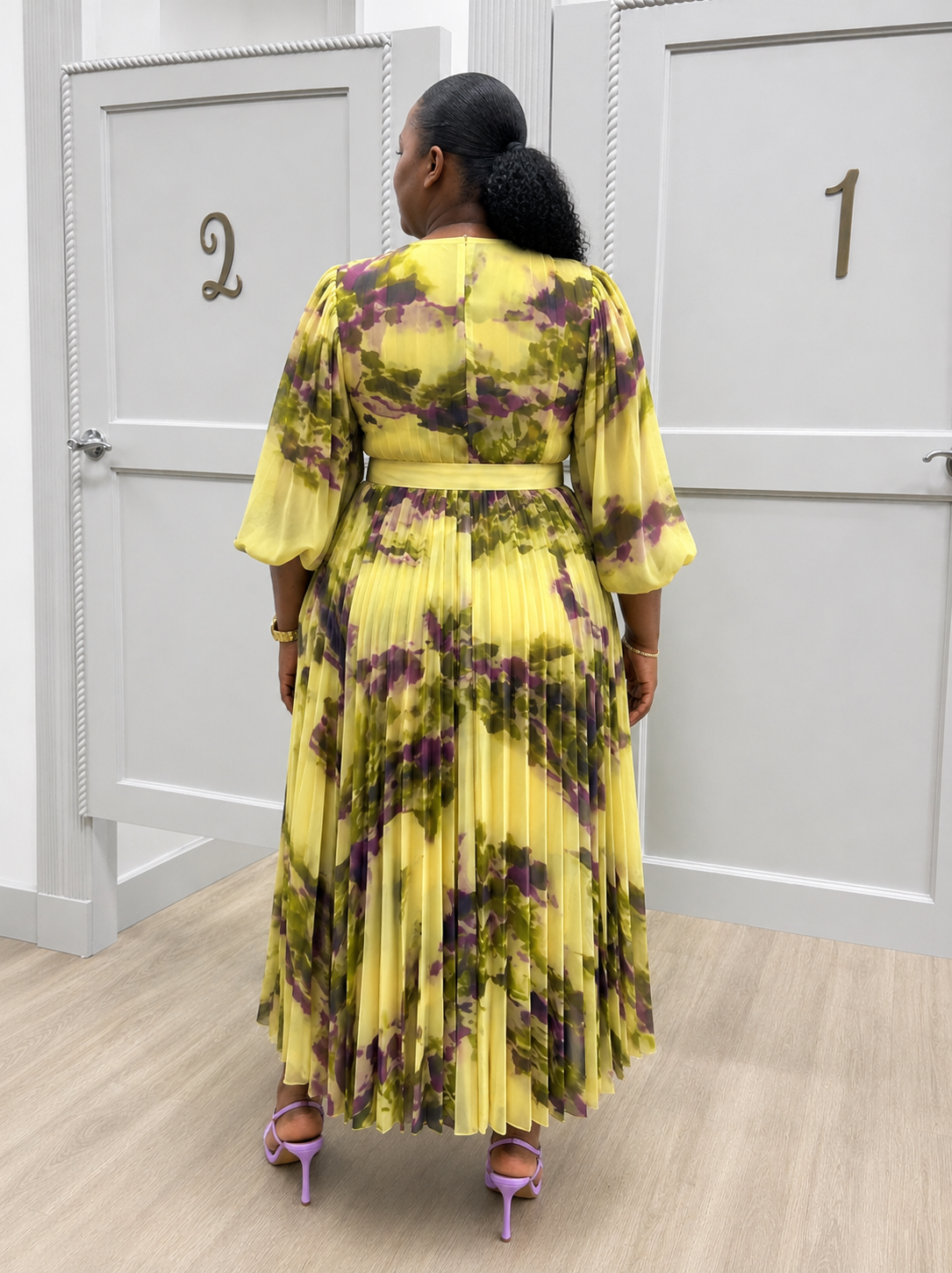 Nicole - Yellow Print, back