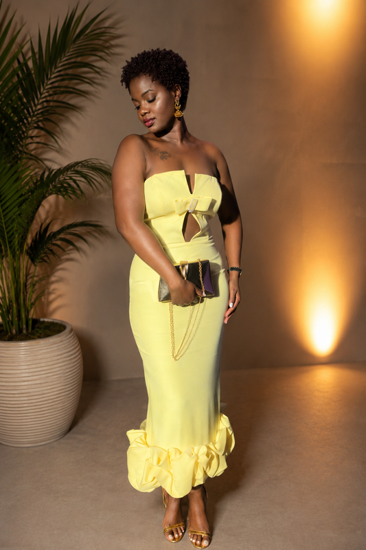 Mia - Yellow Dress, front