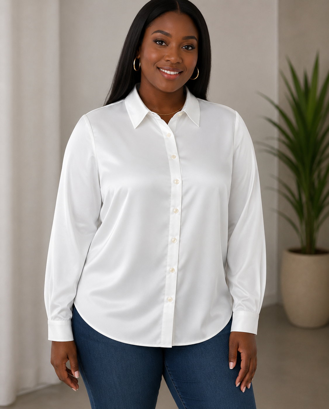 Paige - White Blouse, front