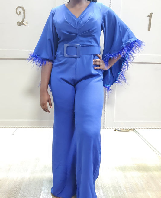 Feathered Flare Elegance with Pleated Accents