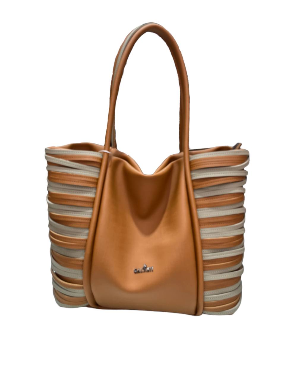 Structured Zippered Enigma with Shoulder Strap