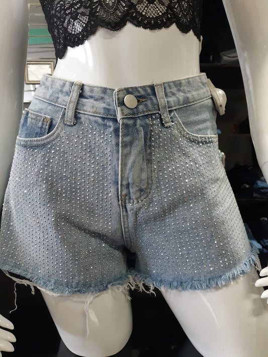 High Waist Jeans Short