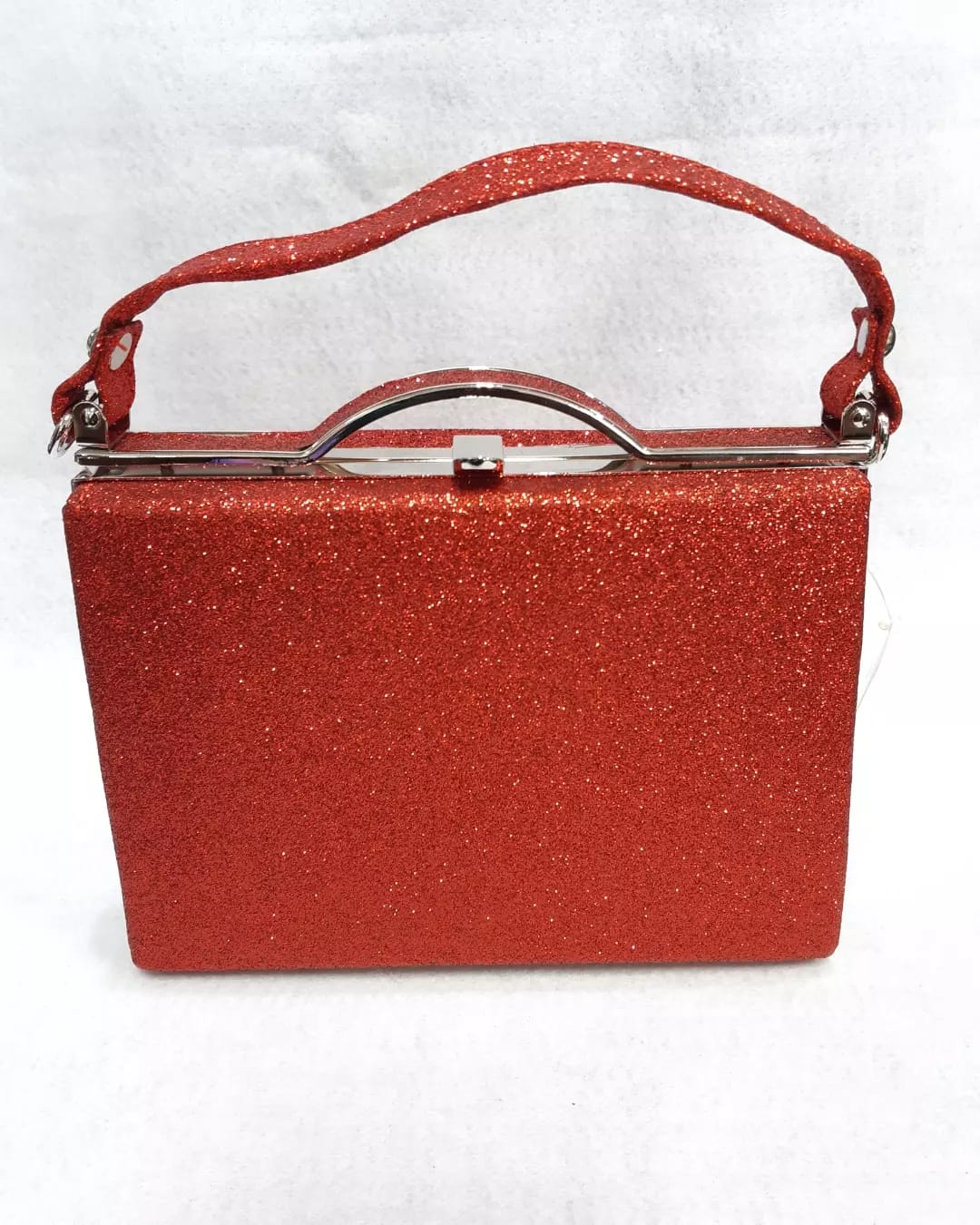 Glittered Latch-Open Glam with Shoulder Strap