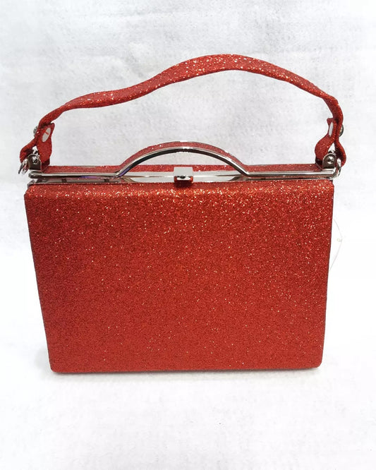 Glittered Latch-Open Glam with Shoulder Strap