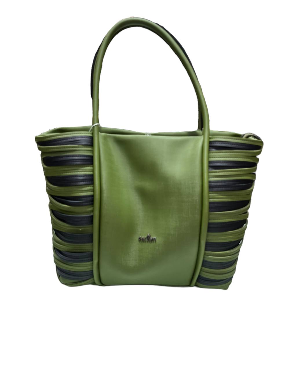 Structured Zippered Enigma with Shoulder Strap