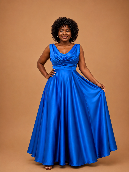 Ashia - blue colorway, front view
