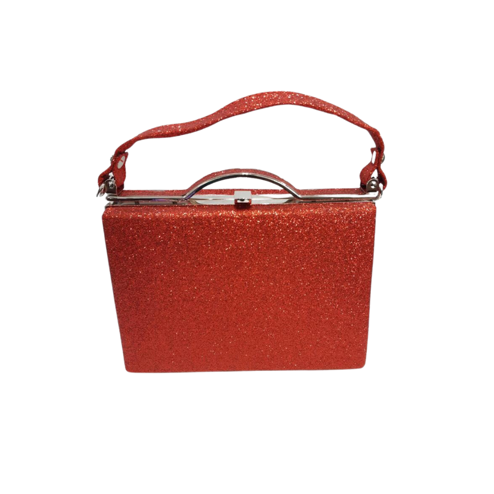 Glitter clutch with handle  Extra chain strap