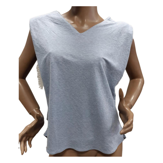 Padded Shoulder T-Shirt Top