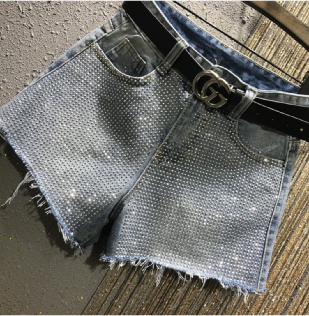 High Waist Jeans Short