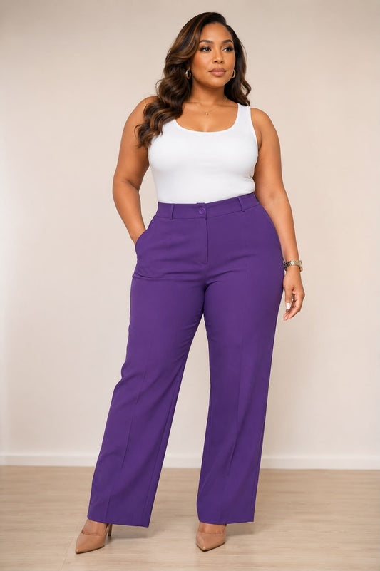 Freya - Club Frendy Pants, Purple, front